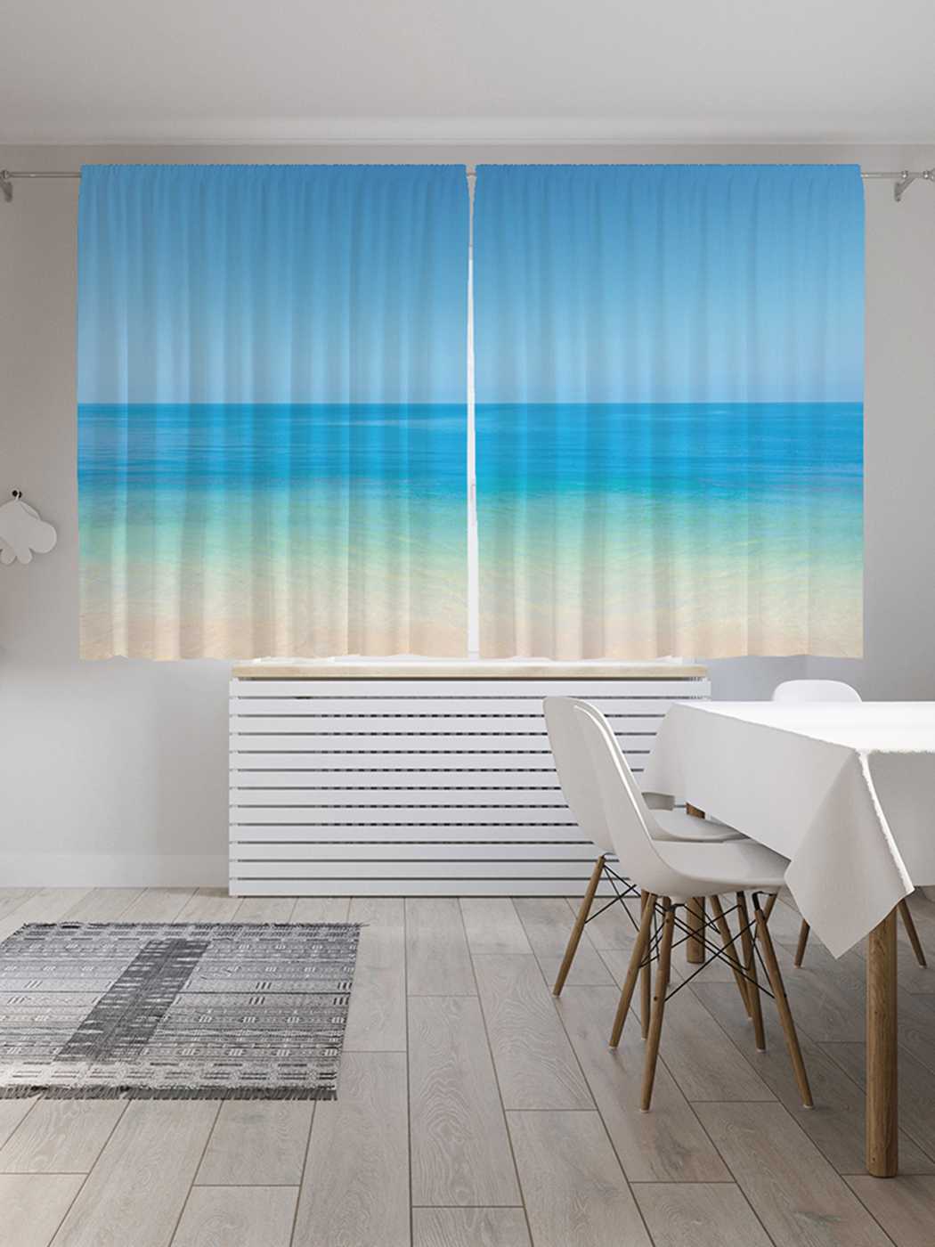 

Классические шторы JoyArty "Море переливается", серия Oxford DeLux, 2 полотна 145x180 см, Море переливается