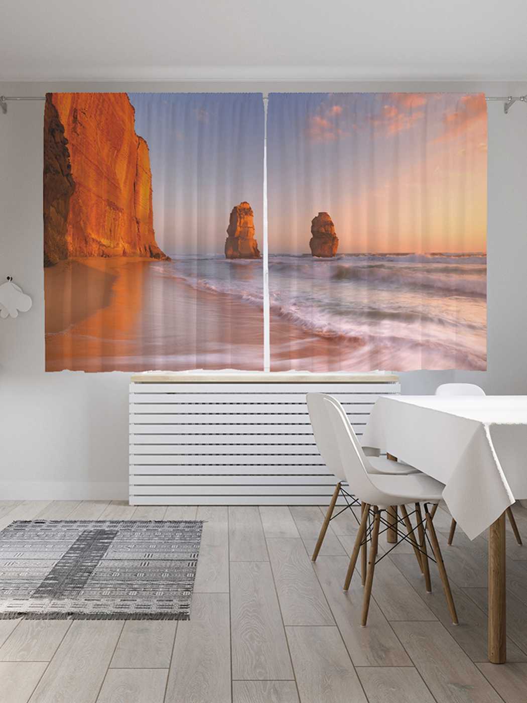 

Классические шторы JoyArty "Прибрежние скалы", серия Oxford DeLux, 2 полотна 145x180 см, Прибрежние скалы