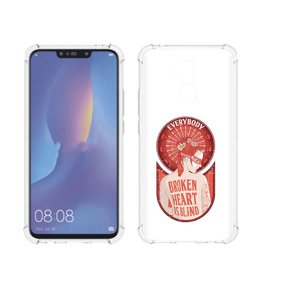 

Чехол MyPads Tocco для Huawei Mate 20 Lite девушка разбитое сердце (PT117828.66.310), Прозрачный, Tocco