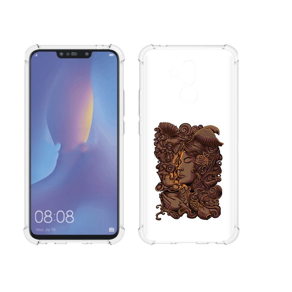 

Чехол MyPads Tocco для Huawei Mate 20 Lite девушка с длинными волосами абстракция, Прозрачный, Tocco