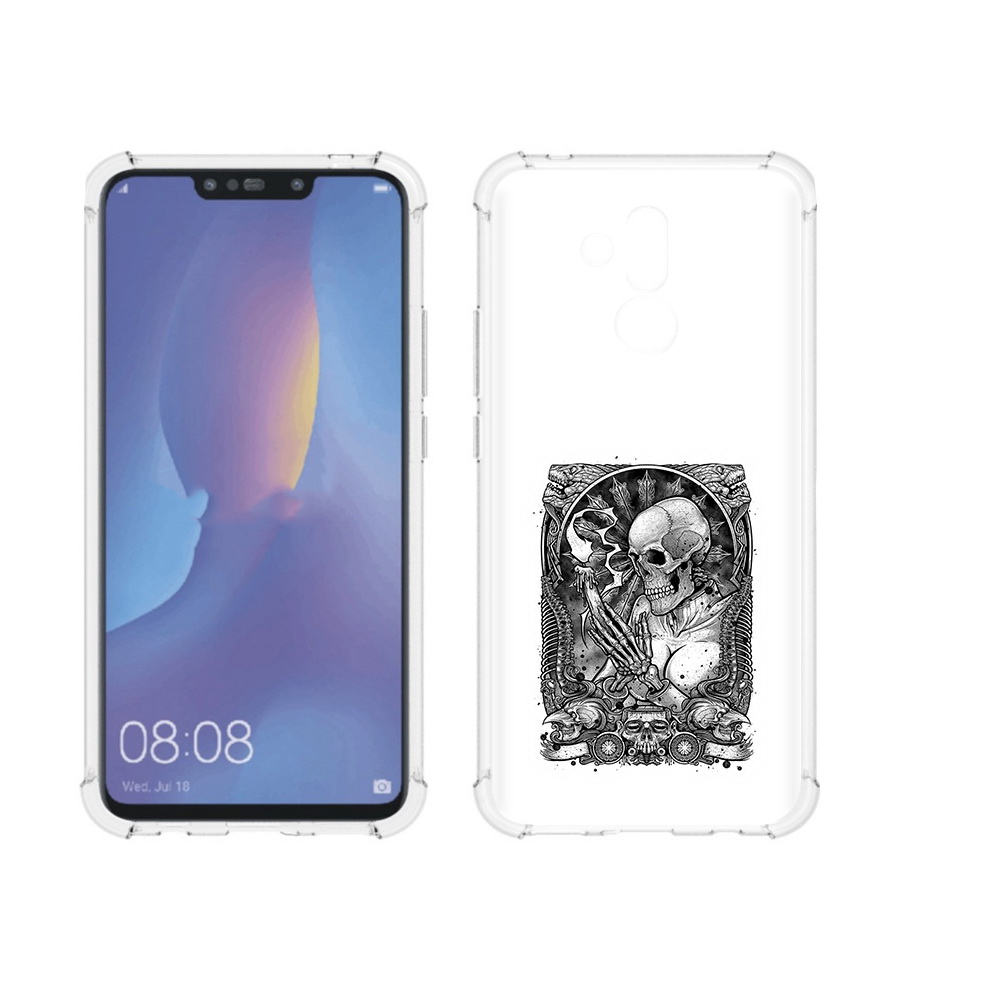 

Чехол MyPads Tocco для Huawei Mate 20 Lite девушка скелет (PT117828.66.316), Прозрачный, Tocco