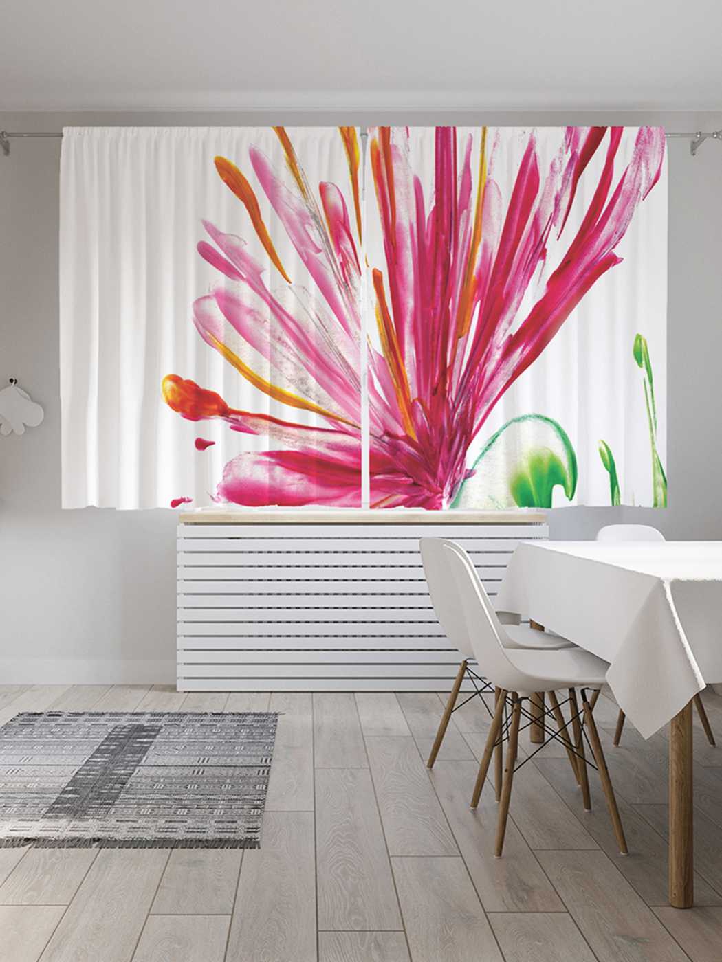 фото Классические шторы joyarty "красочный всплеск", серия oxford delux, 2 полотна 145x180 см