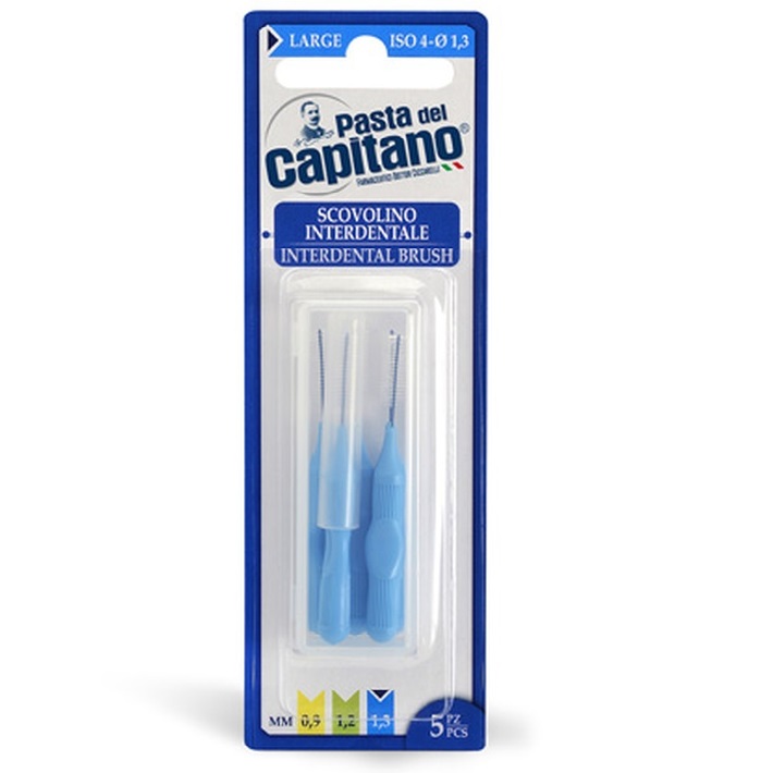 Зубной ершик Pasta Del Capitano Interdental Brush 1,3 мм, 5 шт miradent pic brush set pink ручка с одним ершиком для брекетов розовая