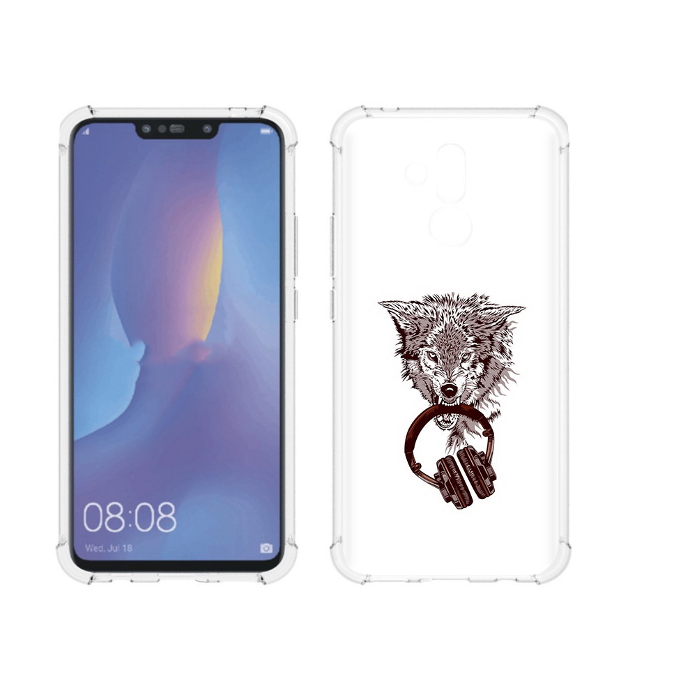 

Чехол MyPads Tocco для Huawei Mate 20 Lite дикий волк (PT117828.66.325), Прозрачный, Tocco