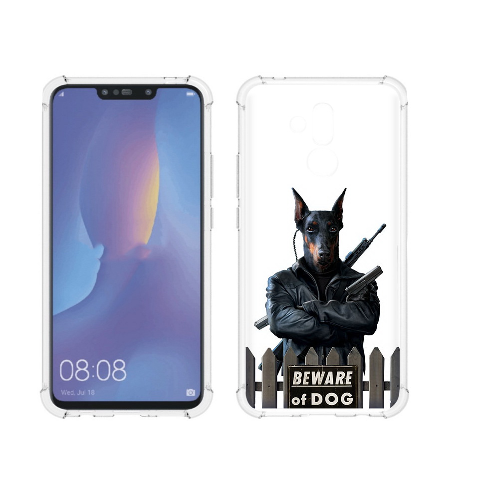 

Чехол MyPads Tocco для Huawei Mate 20 Lite доберман (PT117828.66.332), Прозрачный, Tocco
