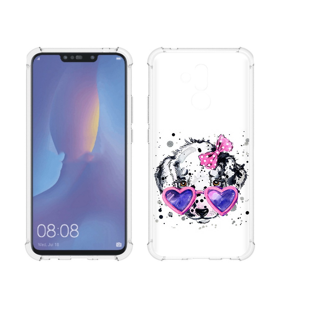 

Чехол MyPads Tocco для Huawei Mate 20 Lite долматинец в очках (PT117828.66.337), Прозрачный, Tocco