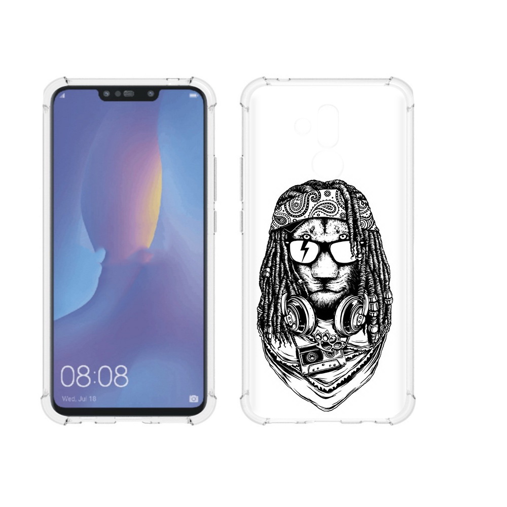 

Чехол MyPads Tocco для Huawei Mate 20 Lite дреды льва (PT117828.66.338), Прозрачный, Tocco