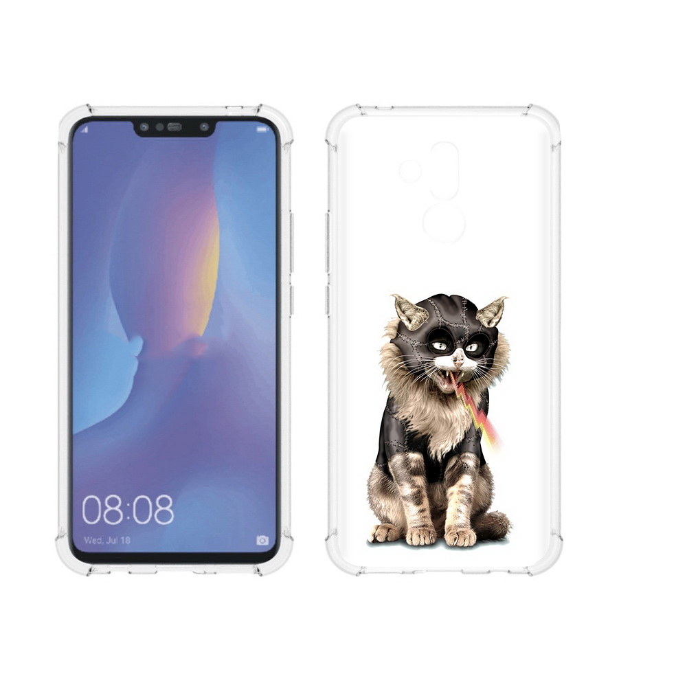 

Чехол MyPads Tocco для Huawei Mate 20 Lite дьяволский кот (PT117828.66.341), Прозрачный, Tocco
