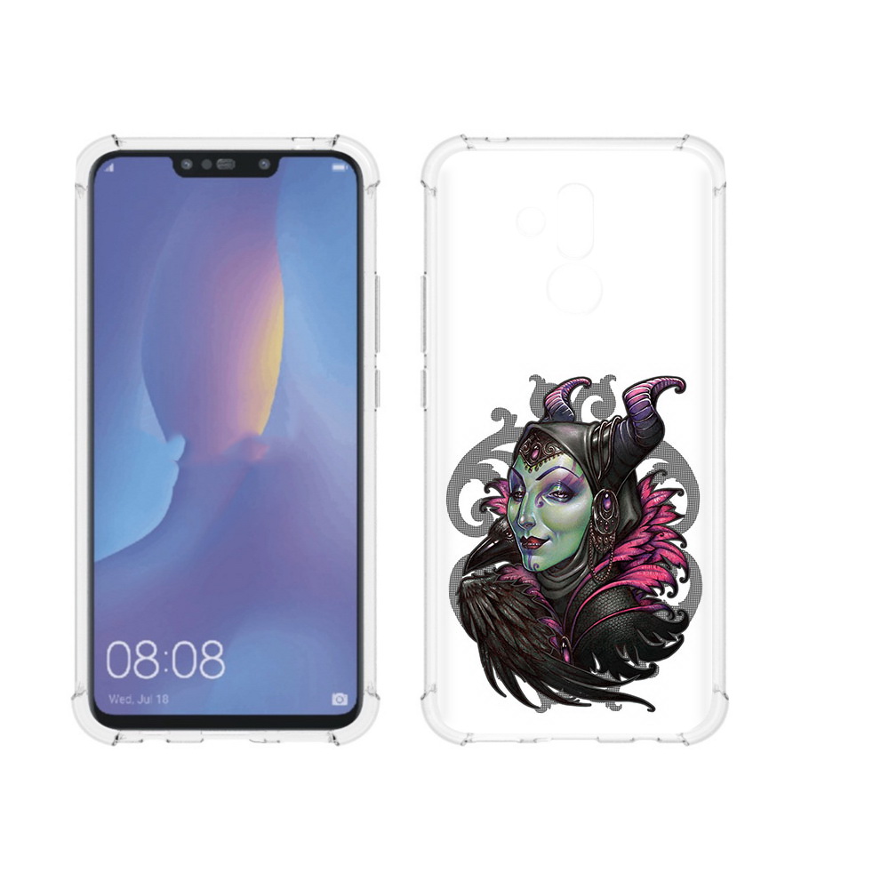 

Чехол MyPads Tocco для Huawei Mate 20 Lite зеленая девушка с вороном (PT117828.66.357), Прозрачный, Tocco