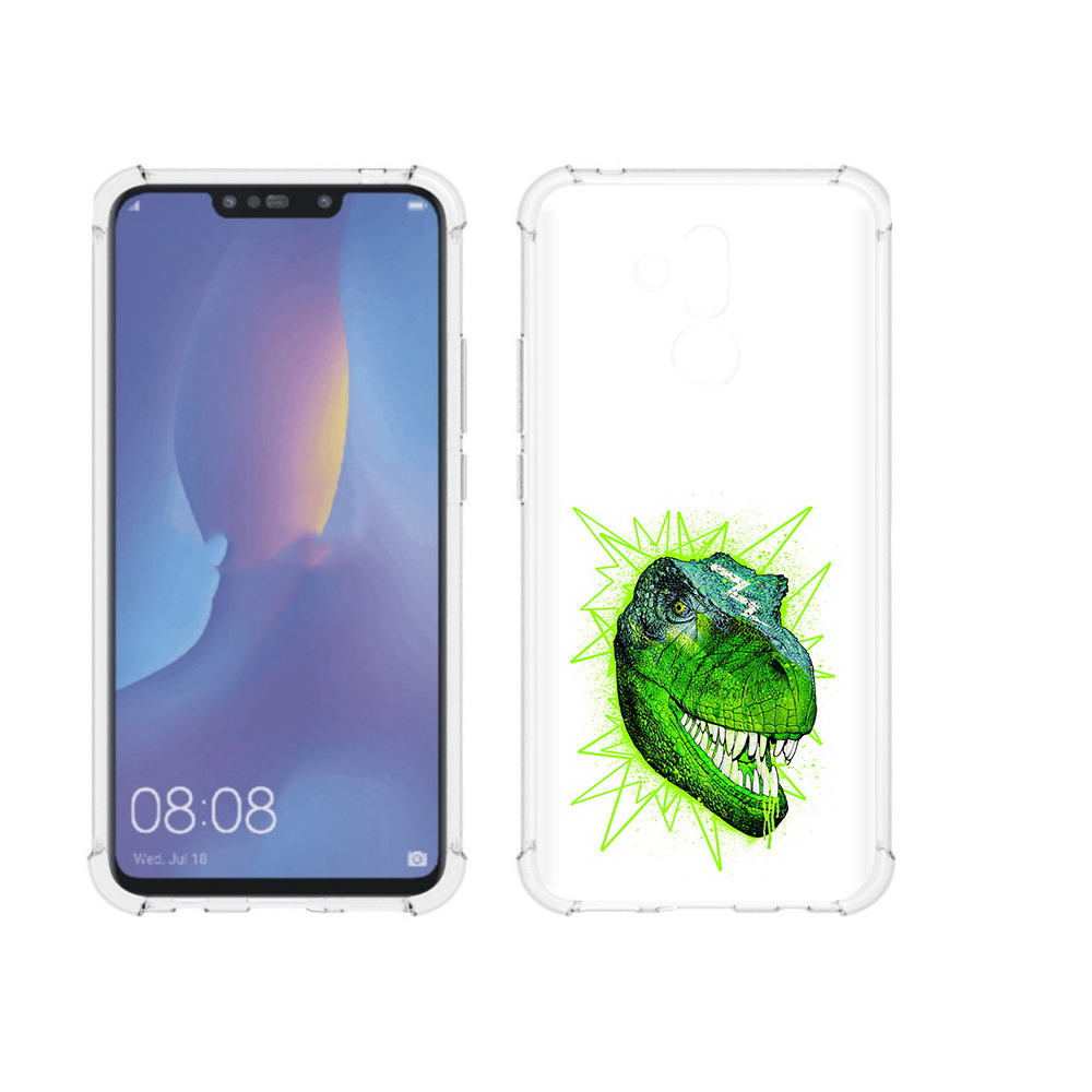 

Чехол MyPads Tocco для Huawei Mate 20 Lite зеленый динозавр (PT117828.66.358), Прозрачный, Tocco