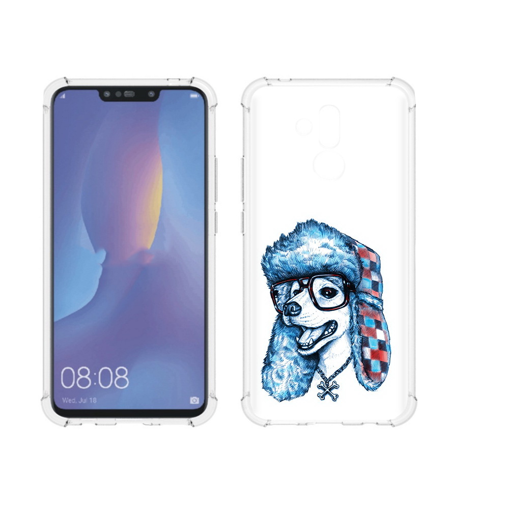 

Чехол MyPads Tocco для Huawei Mate 20 Lite зимний пес (PT117828.66.362), Прозрачный, Tocco