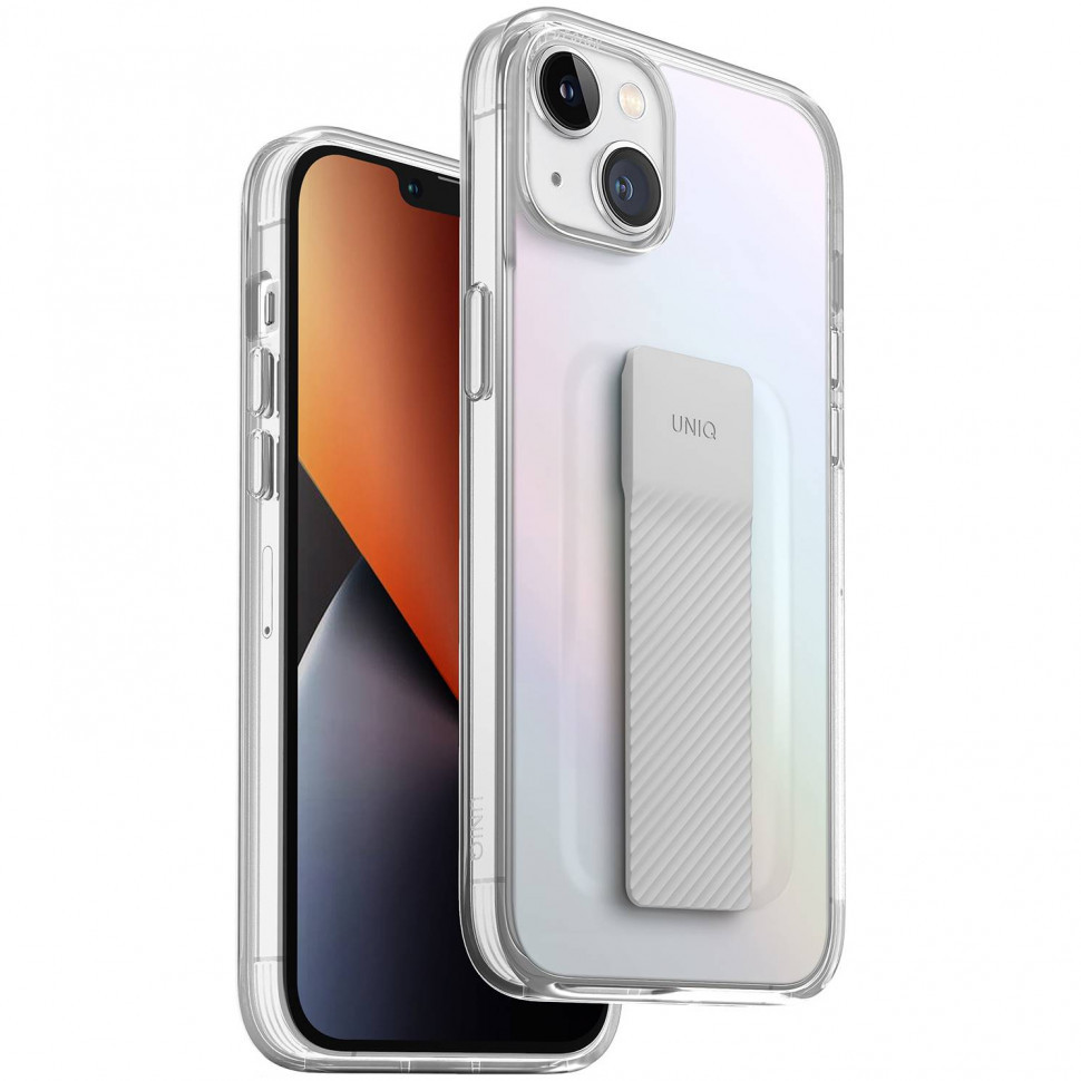 

Чехол Uniq Heldro Mount + Band для iPhone 14, Iridescent (IP6.1(2022)-HELMIRD), Разноцветный, Heldro Mount + Band