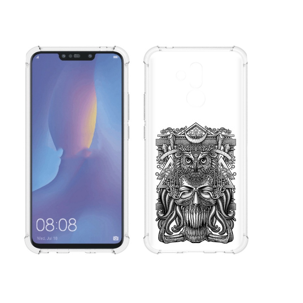 

Чехол MyPads Tocco для Huawei Mate 20 Lite зубастая сова (PT117828.66.369), Прозрачный, Tocco