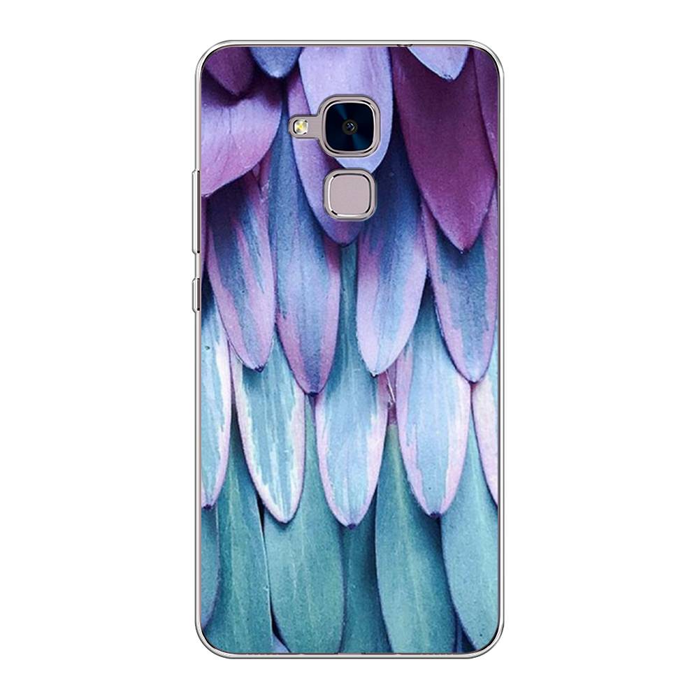 

Чехол на Honor 5C "Синее перо", Фиолетовый;голубой, 60450-3