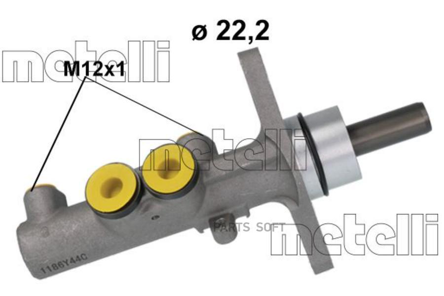 

Рабочий тормозной цилиндр METELLI 051186