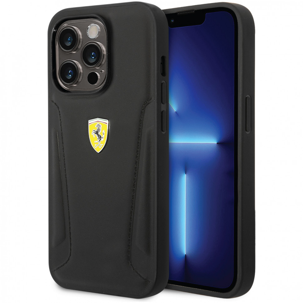 

Чехол CG Mobile Ferrari Leather Stamped sides Hard (MagSafe) для iPhone 14 Pro Max, Черный, Leather Stamped sides Hard (MagSafe)