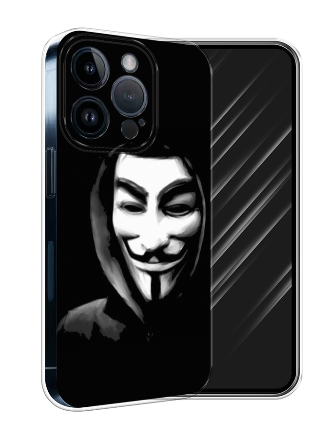 

Чехол Awog на Apple iPhone 15 Pro "Анонимус", Черный;серый;белый, 15750-1