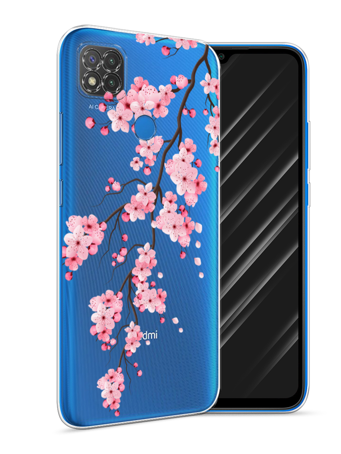 

Чехол Awog на Xiaomi Redmi 9C "Розовая сакура", Розовый;коричневый, 39050-8