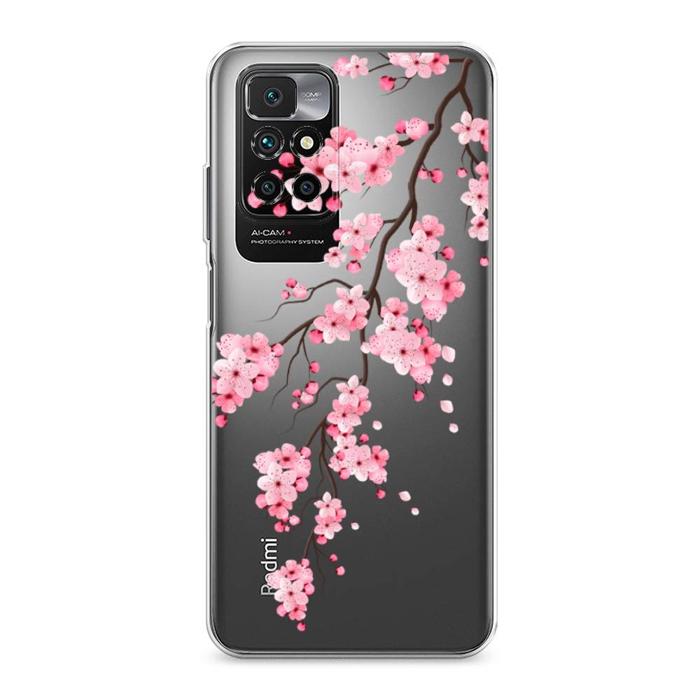 фото Чехол awog "розовая сакура" для xiaomi redmi 10
