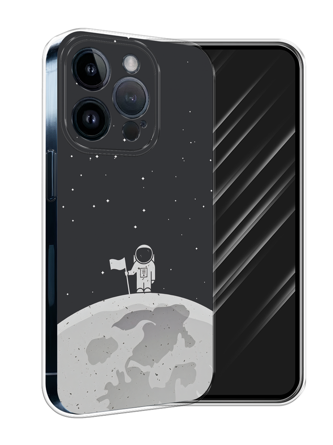 

Чехол Awog на Apple iPhone 15 Pro "Первый на Луне", Черный, 15750-1