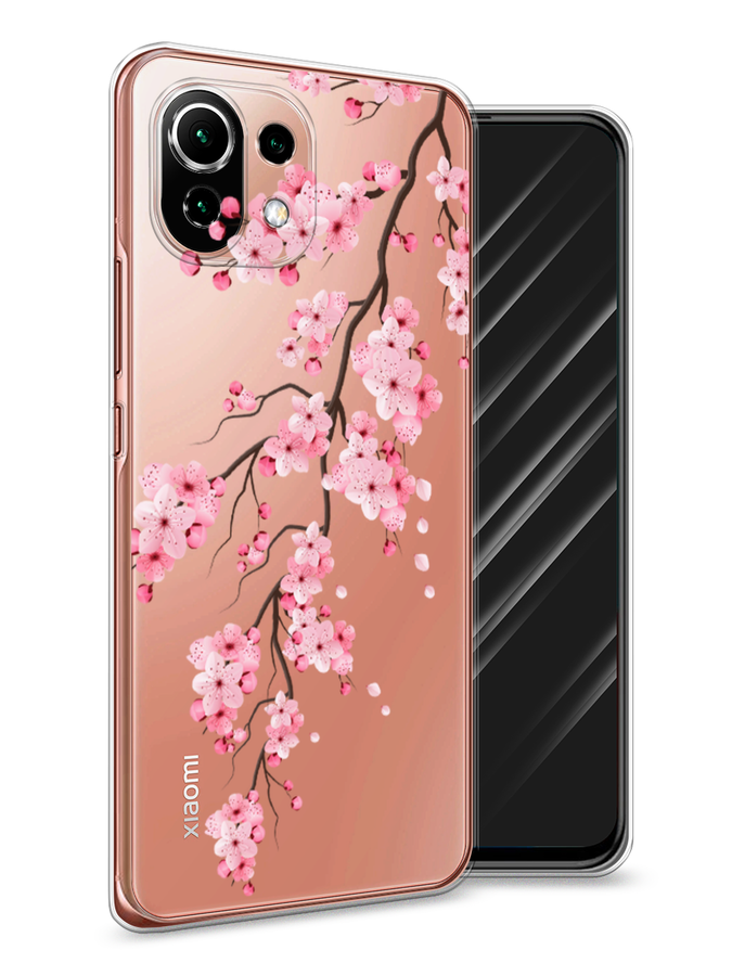 

Чехол Awog на Xiaomi Mi 11 Lite "Розовая сакура", Розовый;коричневый, 310250-8