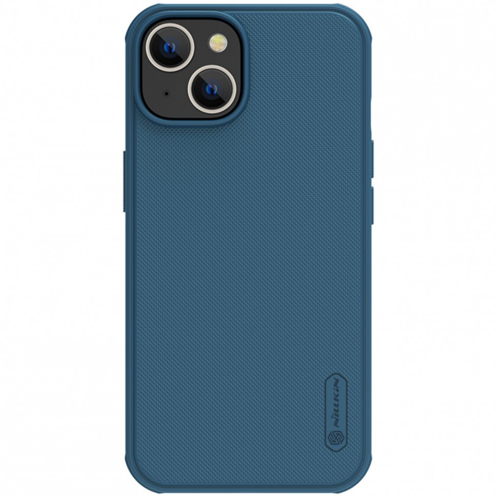 фото Чехол nillkin super frosted shield pro case для iphone 14, синий (6902048248069)