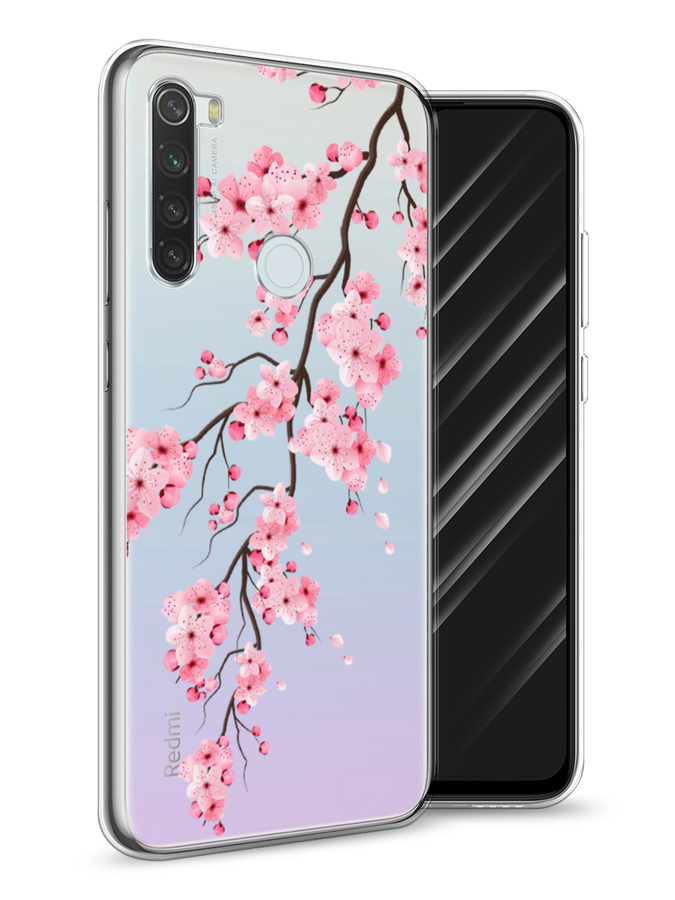 

Чехол Awog на Xiaomi Redmi Note 8T "Розовая сакура", Розовый;коричневый, 37450-8