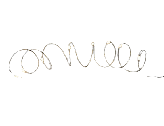 фото Гирлянда роса, 30 тёплых белых led-огней, 3 м, серебристый провод, батарейки, edelman