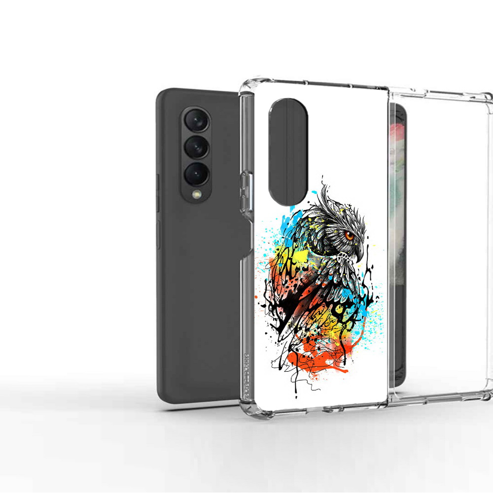 

Чехол MyPads Tocco для Samsung Galaxy Z Fold2 Творческая сова, Прозрачный, Tocco