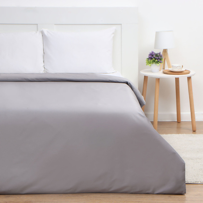 

Пододеяльник Этель Grey sky, 175х215 см, мако-сатин, 114г/м2, 100 хлопок, Серый, Однотон 3