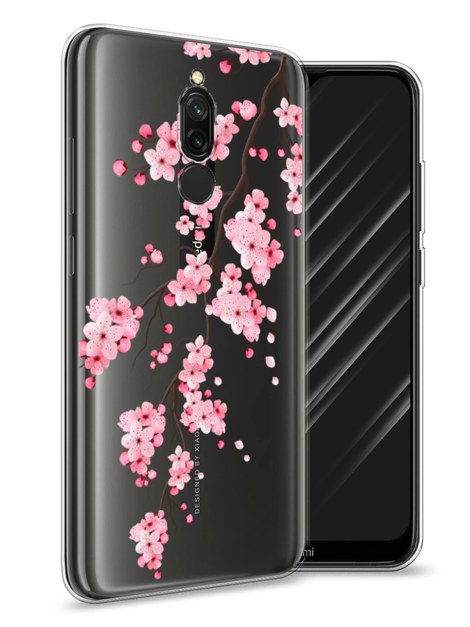 

Чехол Awog на Xiaomi Redmi 8 "Розовая сакура", Розовый;коричневый, 37150-8