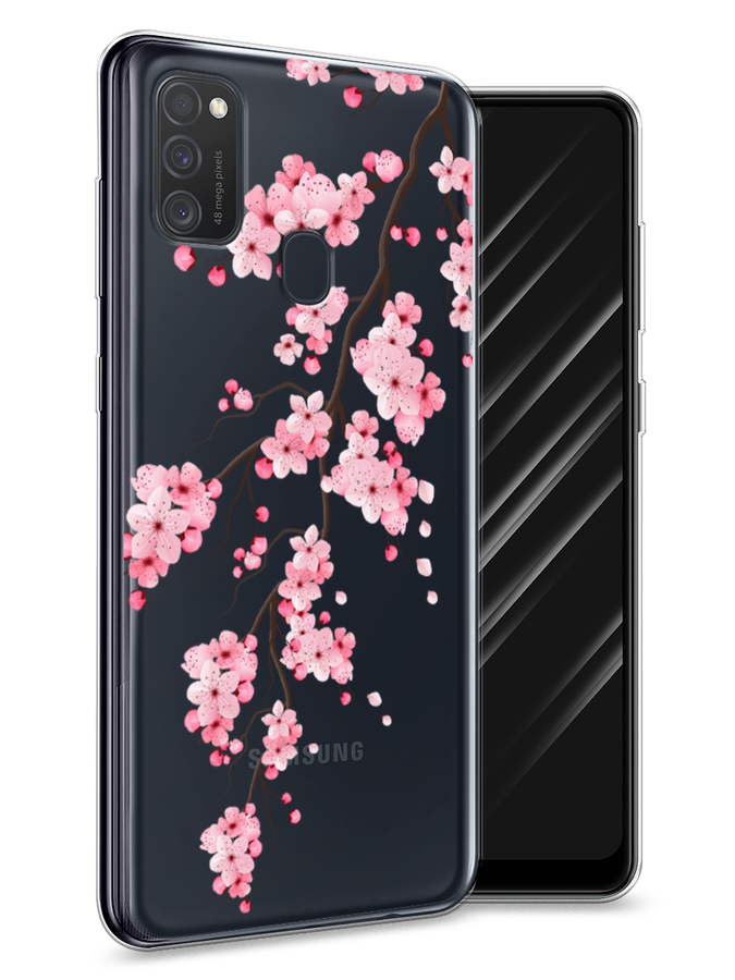 

Чехол Awog на Samsung Galaxy M21 "Розовая сакура", Розовый;коричневый, 29750-8
