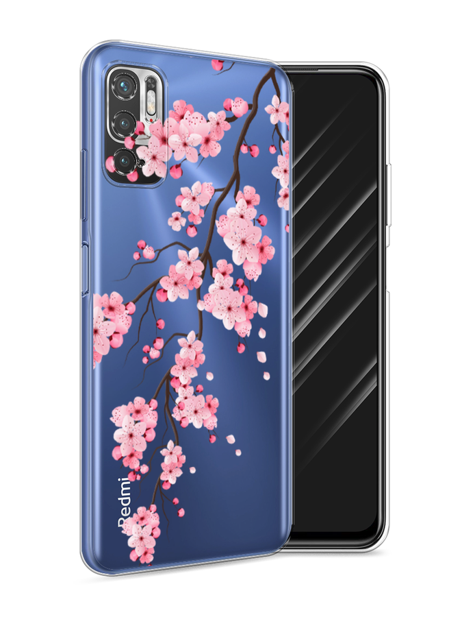 

Чехол Awog на Xiaomi Redmi Note 10 5G "Розовая сакура", Розовый;коричневый, 310750-8