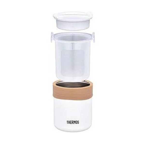 

Термос Thermos JBS-360 0.36л. бежевый/белый с чехлом (135223), JBS-360