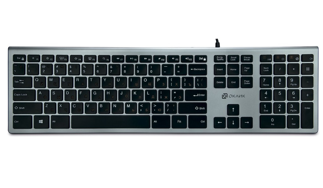 

Беспроводная клавиатура OKLICK 890S Silver, 890S