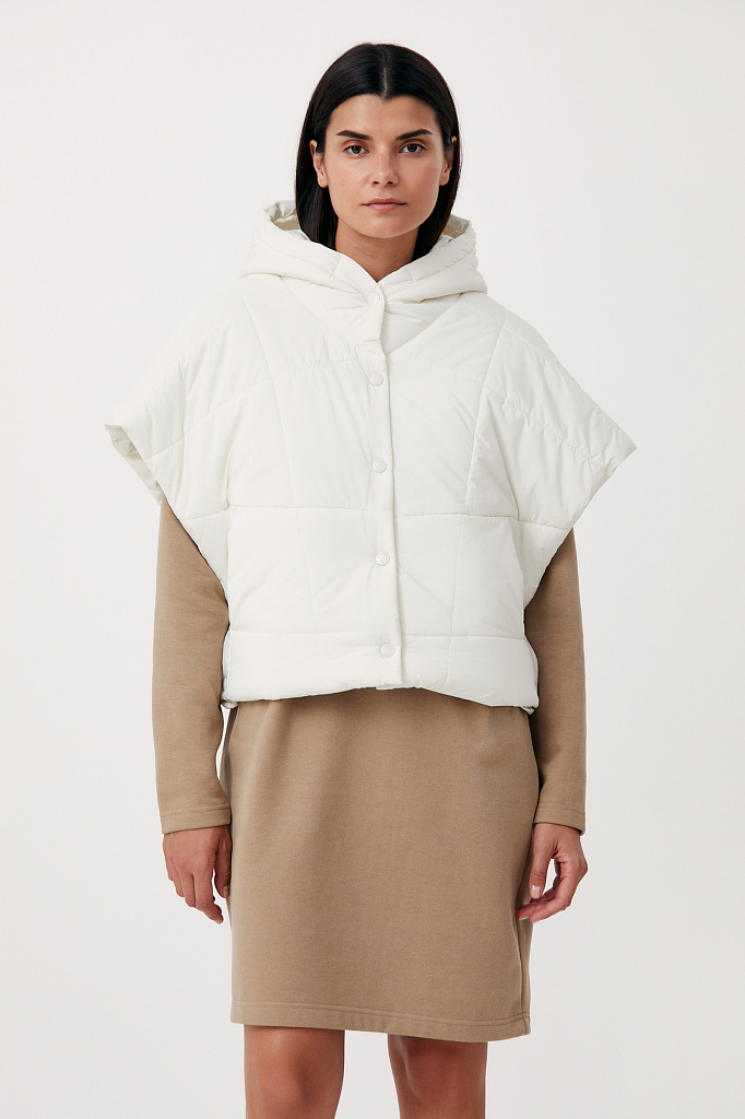 фото Жилет женский finn flare fab110110 молочный s