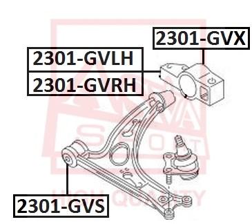 

Сайлентблок ASVA 2301GVLH