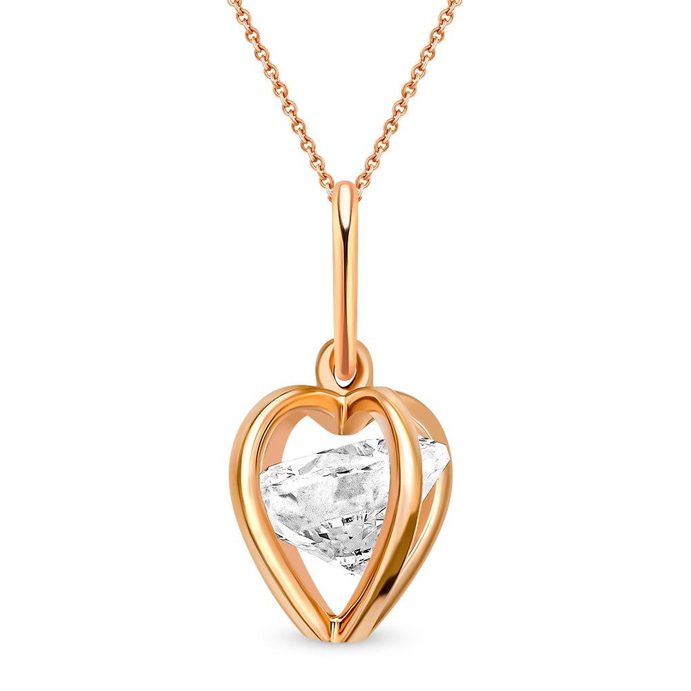 

Подвеска из серебра 585Gold 703006599, фианит, 703006599