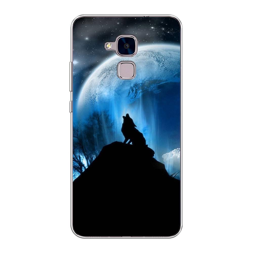 

Чехол на Honor 5C "Волк 2", Синий;черный;белый, 60450-1