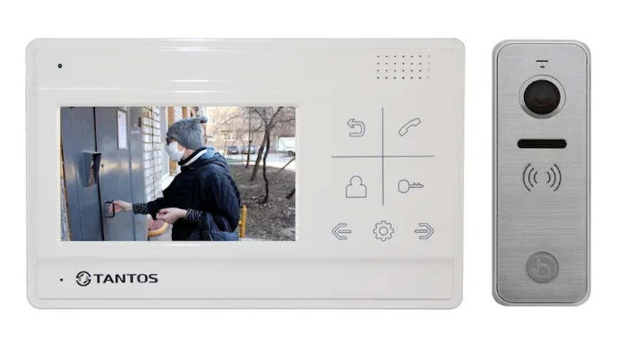 Комплект видеодомофона Tantos Lilu и iPanel 2 + (металл) фоторамка на 4 фото белая 10×15 см овал 9х6 см сердце 9х9 см