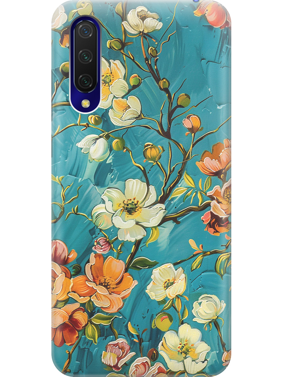 

Силиконовый чехол на Xiaomi Mi 9 Lite/CC9 с принтом "Винтажные цветочки", Прозрачный;белый;голубой, 721722523
