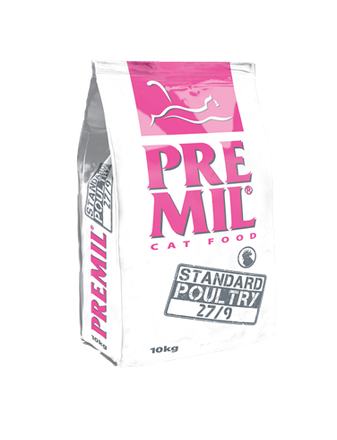 

Сухой корм для кошек PREMIL Standard Poultry полнорационный, 10 кг
