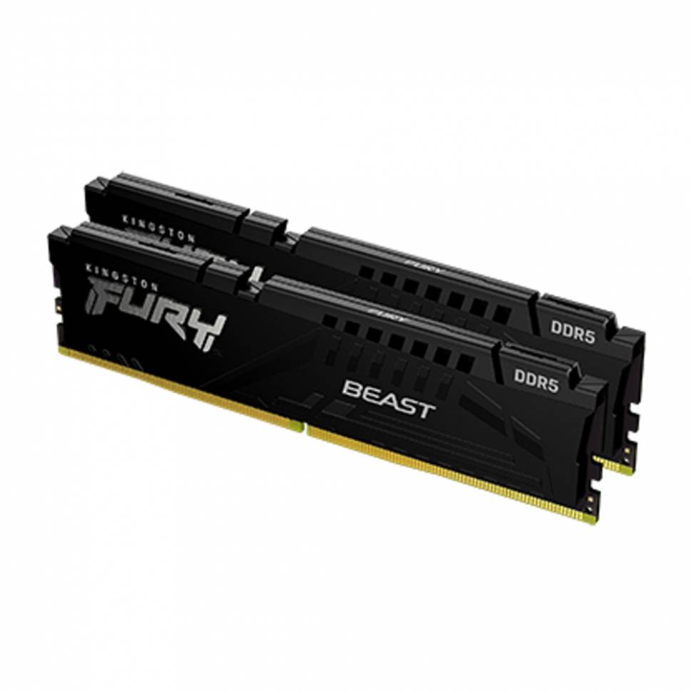 

Память Kingston 32GB DDR5 5200 DIMM Fury Beast Black EXPO Gaming KF552C36BBEK2-32