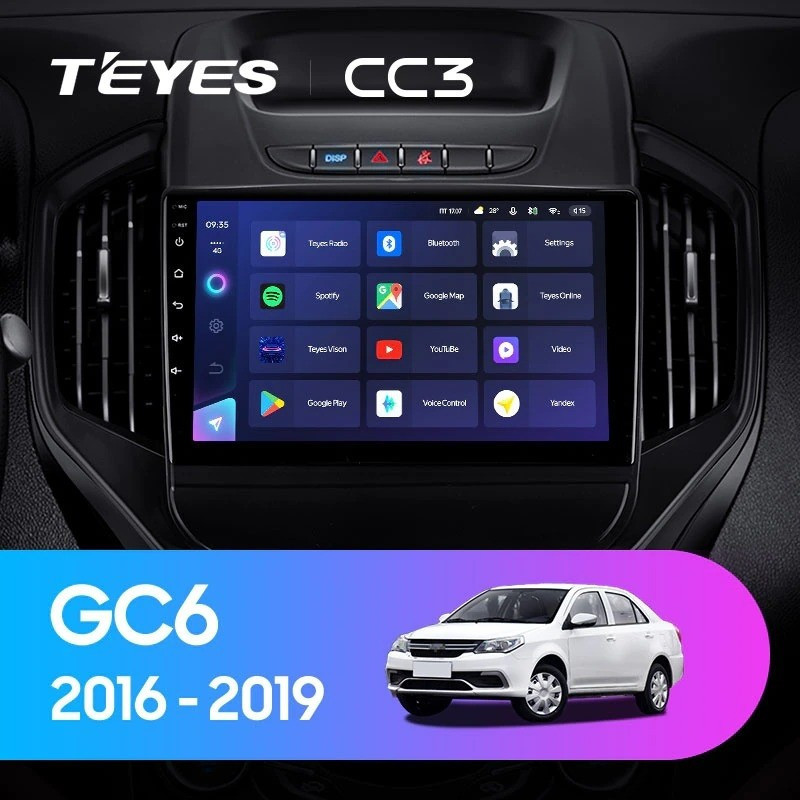 Штатная магнитола Teyes CC3L 4/64 Geely GC6 (2016-2019)