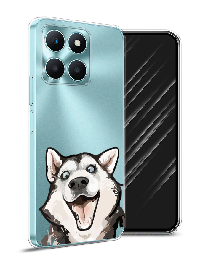 

Чехол Awog на Honor X6A "Радостный хаски", Белый;голубой;черный, 6122050-1