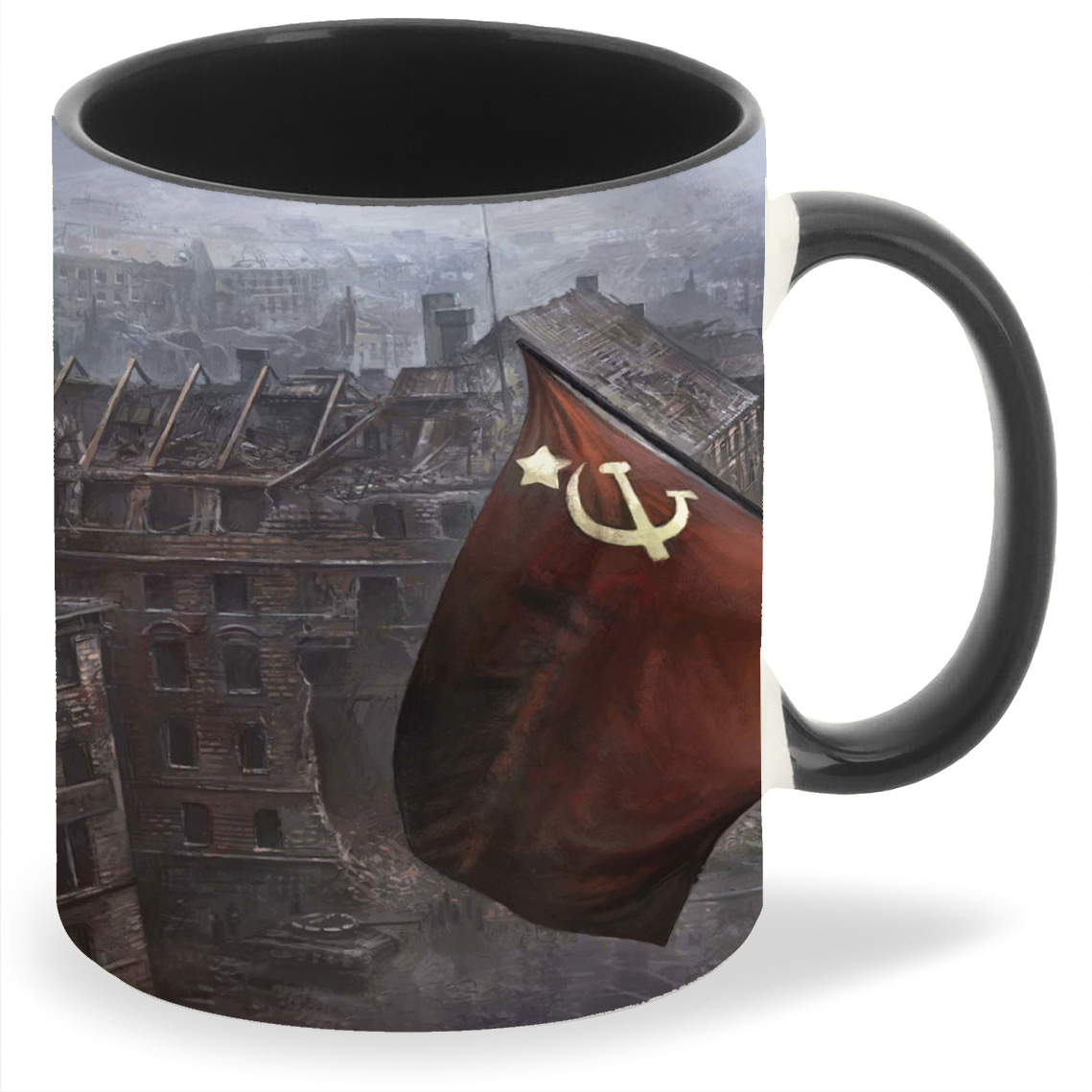 

Кружка CoolPodarok hearts of iron Знаменосец Знамя Крыша, hearts of iron Знаменосец Знамя Крыша