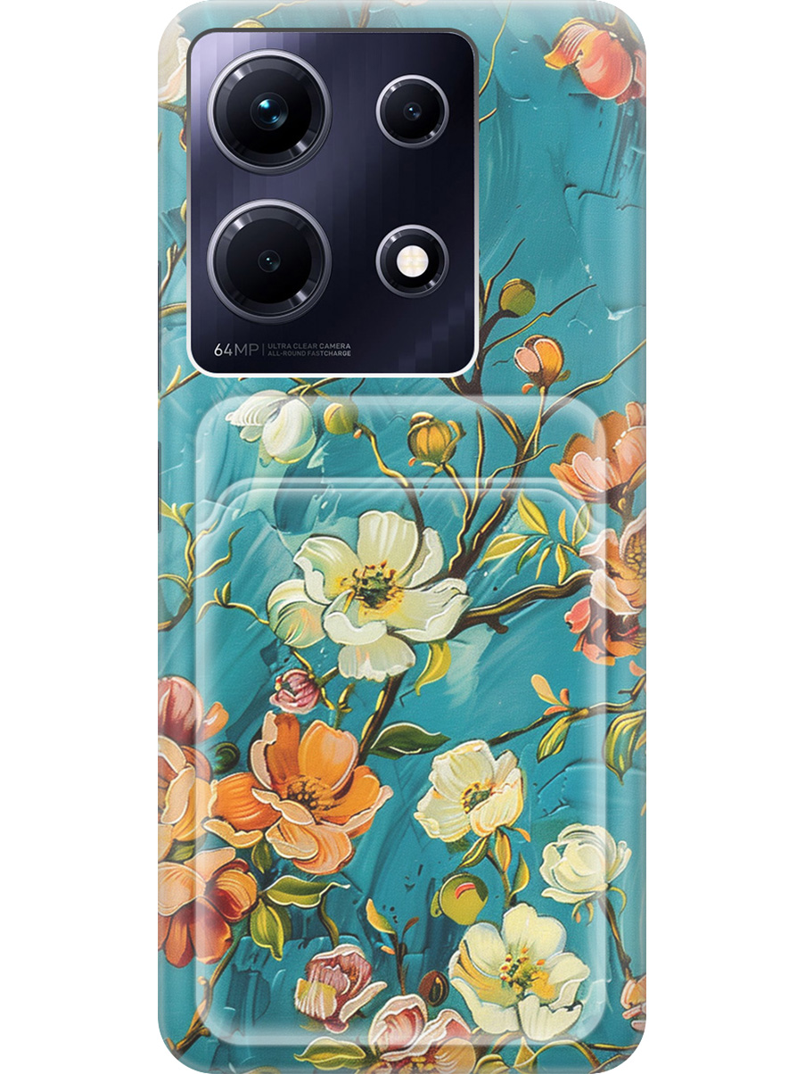 

Силиконовый чехол на Infinix Note 30 с принтом с карманом для карты прозрачный 815229, Прозрачный;белый;голубой, 773943723