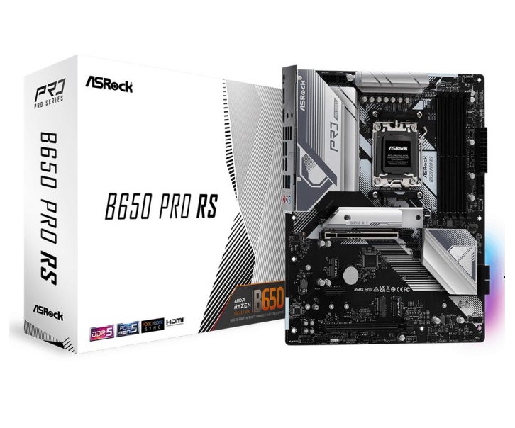 Плата материнская ASRock B650 PRO RS Socket AM5, B650, 4xDDR5-5200, HDMI+DP, 2xPCI-Ex16