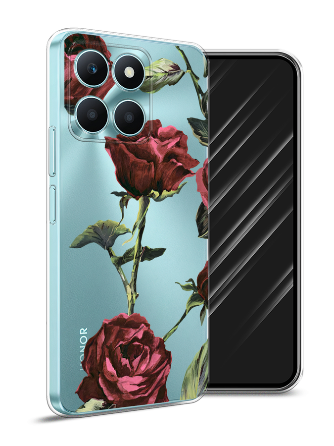 

Чехол Awog на Honor X6A "Бордовые розы фон", Бордовый, 6122050-1