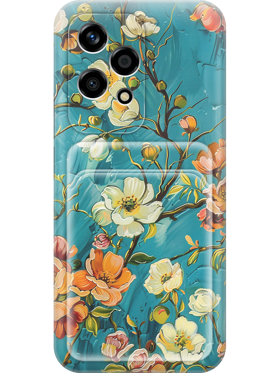 

Силиконовый чехол на Honor 200 lite с принтом с карманом для карты прозрачный 815246, Прозрачный;белый;голубой, 783979023